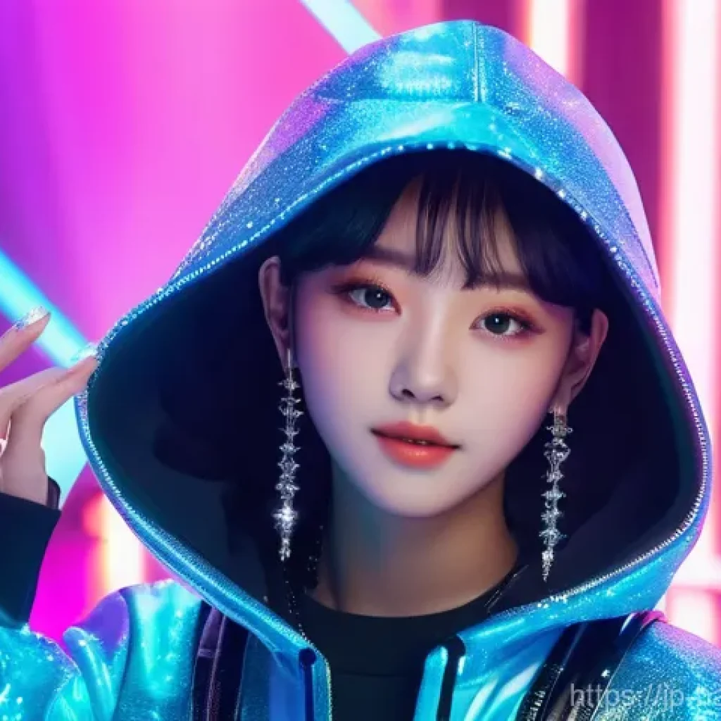 한글과 메타버스 콘텐츠 - **Prompt for K-Pop Idol Virtual Fan Meeting:**
    "A vibrant, high-energy scene of a female K-pop i...