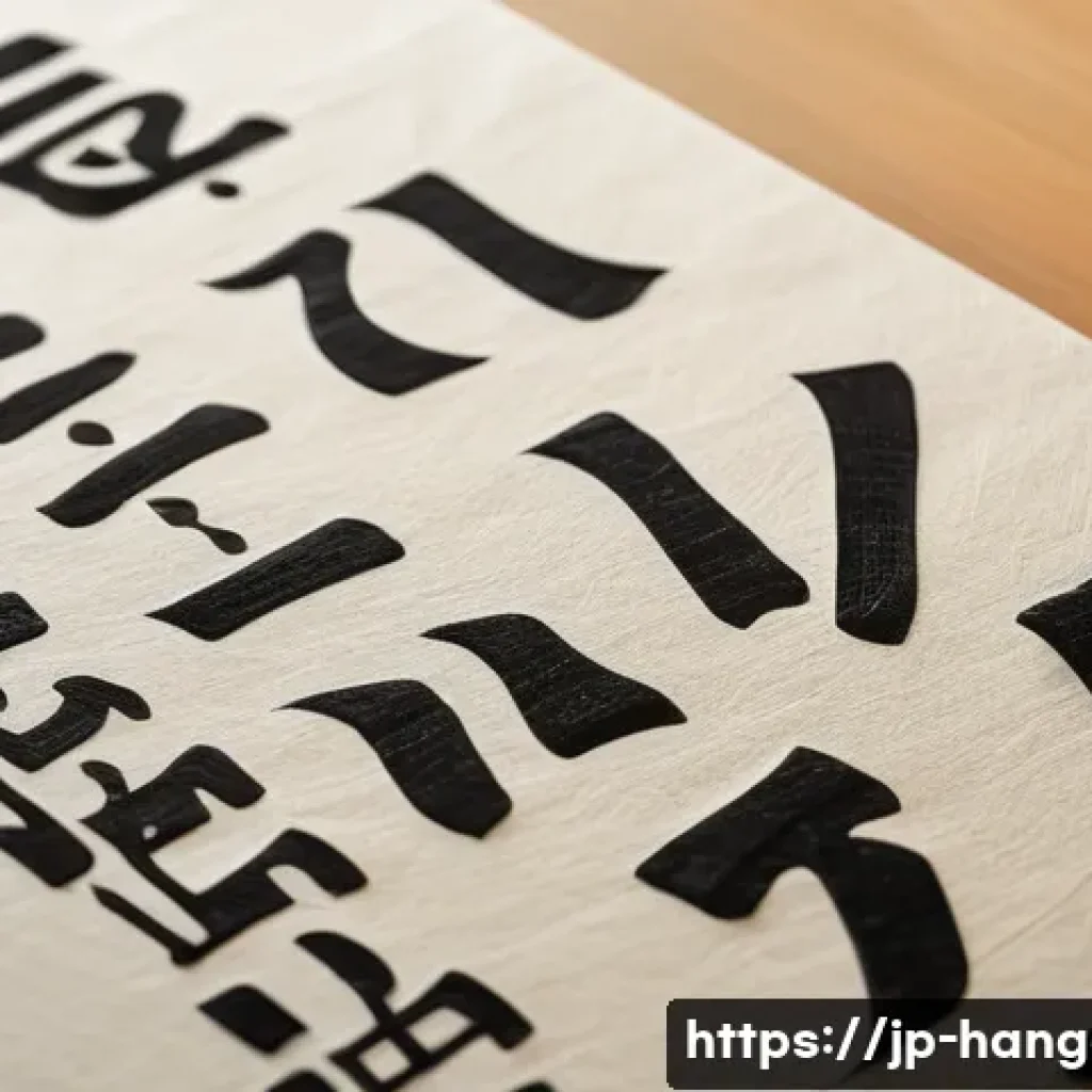 한글과 한국 디자인 산업 - A modern reinterpretation of traditional Korean calligraphy, showcasing delicate brush strokes with ...