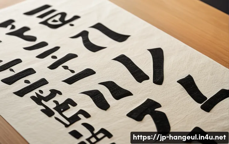 한글과 한국 디자인 산업 - A modern reinterpretation of traditional Korean calligraphy, showcasing delicate brush strokes with ...