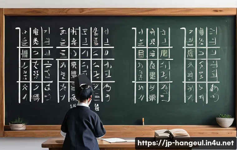 한글과 타 언어 비교 연구 - A detailed educational illustration showing a side-by-side comparison of Korean and Japanese verb co...